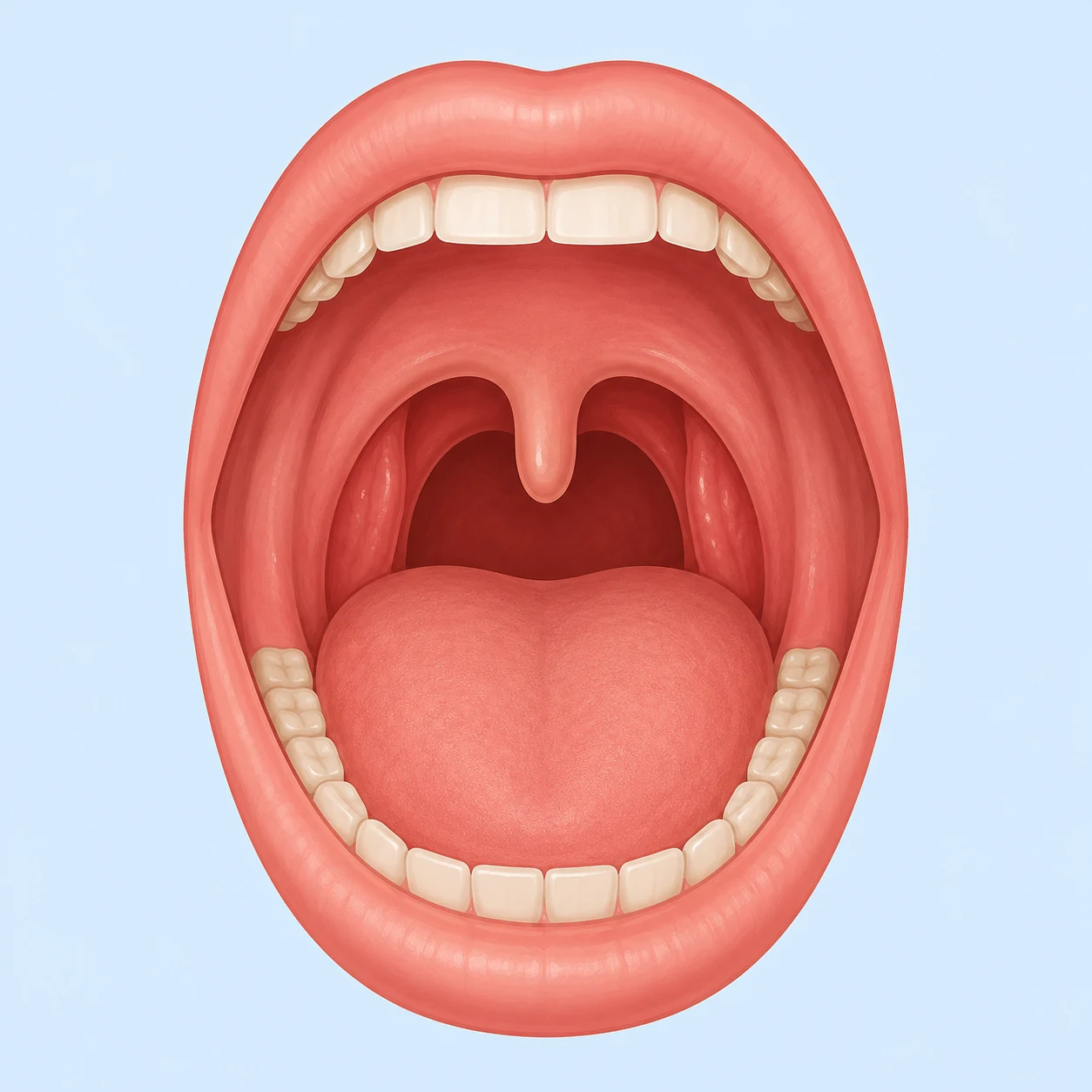 oral-throat-illustration 口腔與咽喉部位示意圖