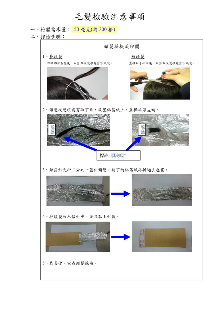 毛髮檢驗注意事項 毛髮檢驗注意事項